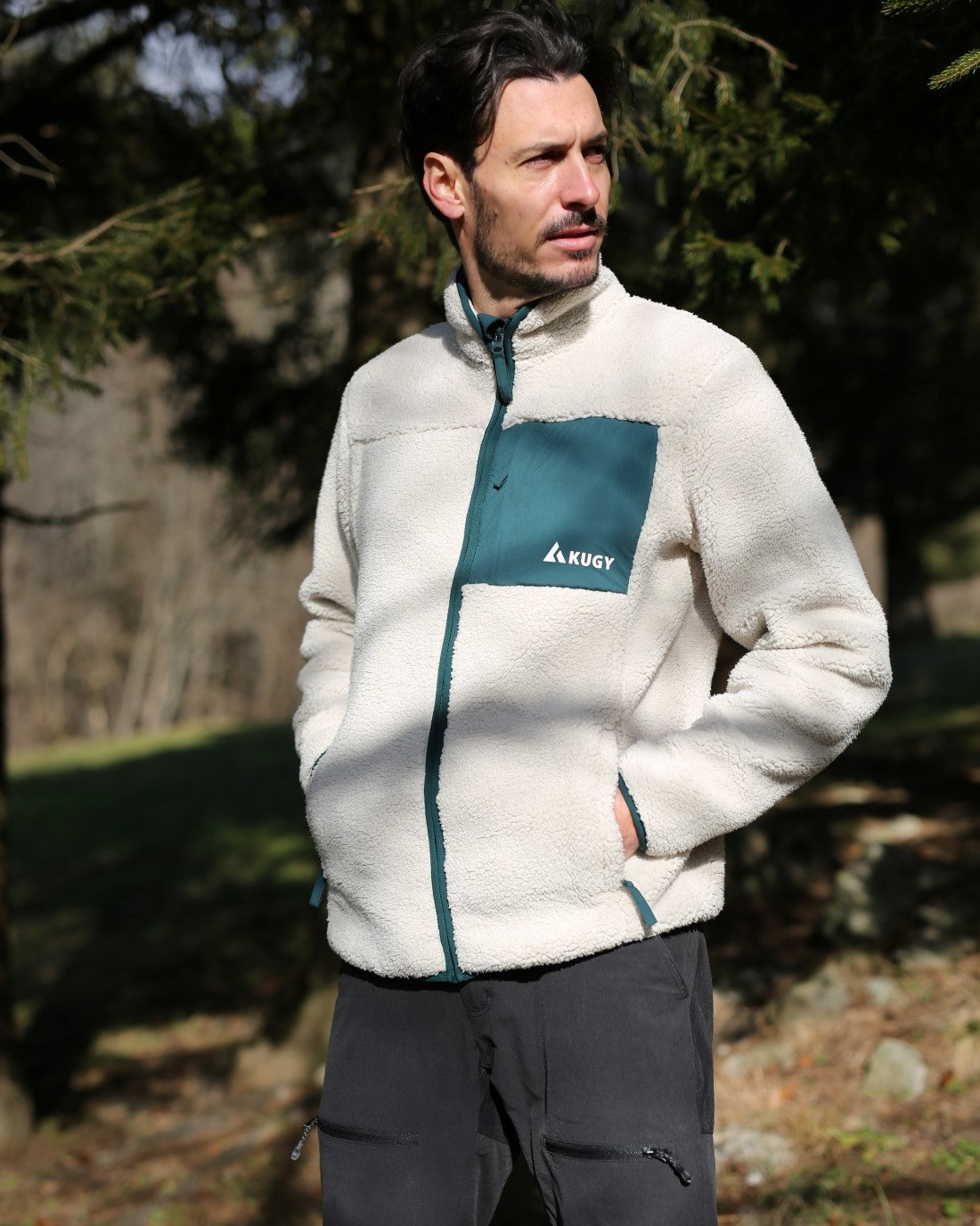 Men Sherpa Fleece Alpine Green