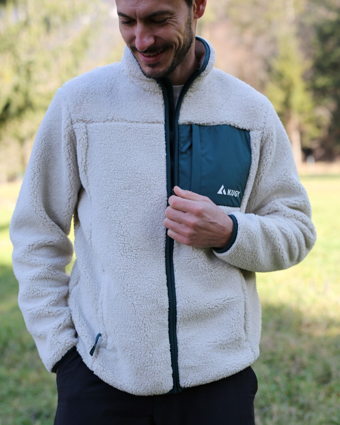 Men Sherpa Fleece Alpine Green